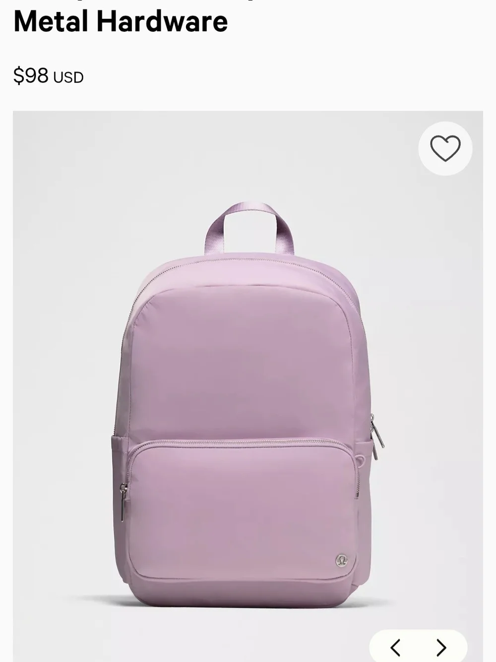 Lavender Everyday Backpack - Unbranded
